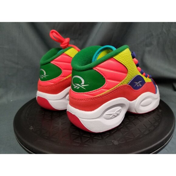 Reebok Kids Question Mid Sneakers Leather Multi-Colors Size 1.5 NEW IN BOX! - Picture 8 of 11